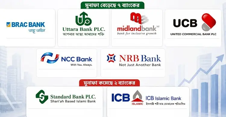 সাত ব্যাংকের মুনাফায় উন্নতি, কমেছে দুটির