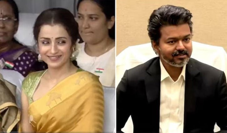 বিজয়ের অনুষ্ঠানে সামনের সারিতে ত্রিশা, ফের চর্চায় সম্পর্কের গুঞ্জন
