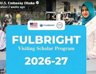 যুক্তরাষ্ট্রের ফুলব্রাইট ভিজিটিং স্কলার প্রোগ্রাম, জেনে নিন আবেদনের সব তথ্য