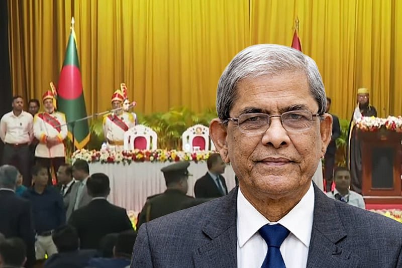 বঙ্গভবনে রাষ্ট্রপতি মির্জা ফখরুলের শপথ গ্রহণ অনুষ্ঠান