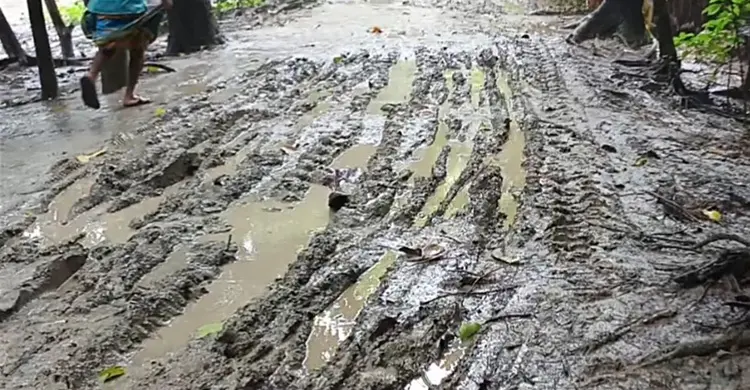 ৪০ বছরেও পাকা হলো না ভোলার এক কাঁচা সড়ক
